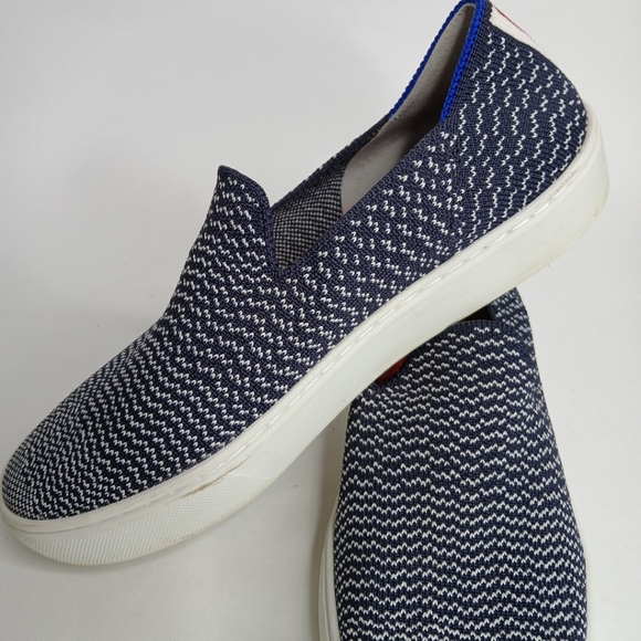 Rothy's The Sneaker Womens Size 6 US Navy Maritime Casual Fabric Slip On Shoes - Picture 6 of 10